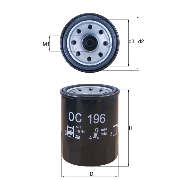 OIL FILTER - SPIN ON image