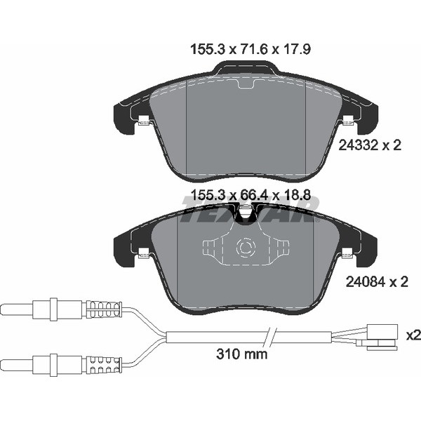 TEXTAR PC BRAKE PADS image