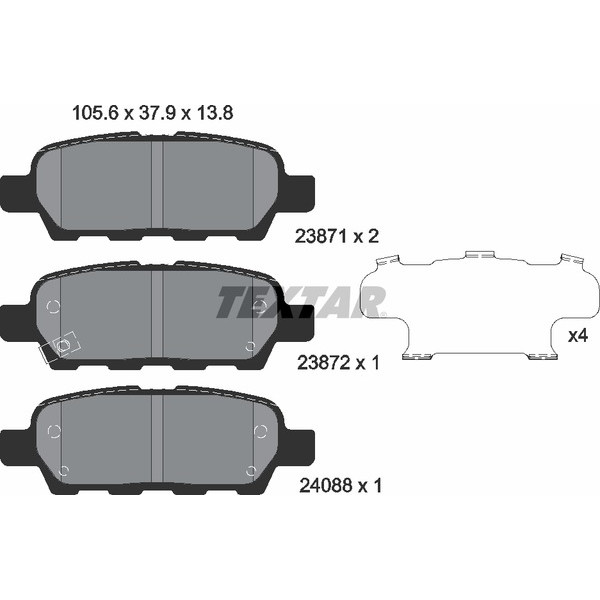 TEXTAR PC BRAKE PADS image
