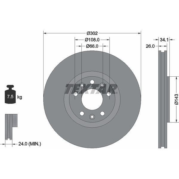 TEXTAR PC BRAKE DISCS image