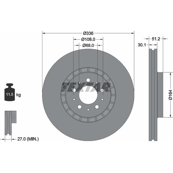 TEXTAR PC BRAKE DISCS image