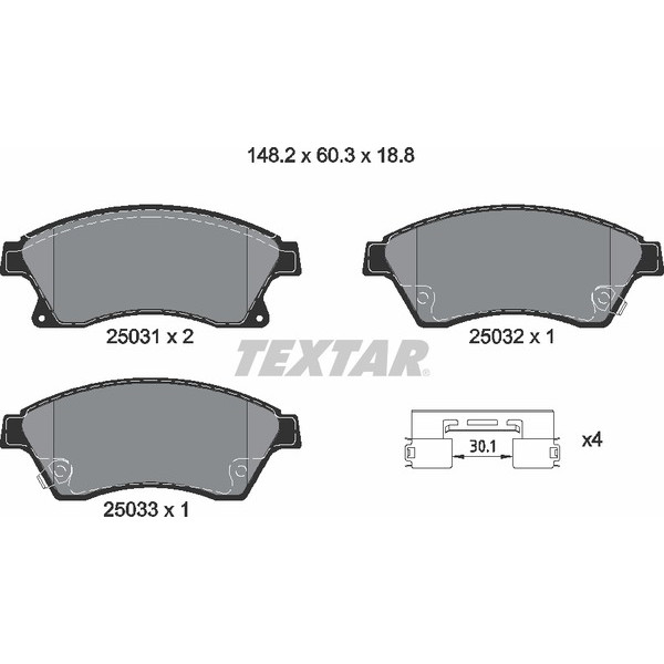 TEXTAR PC BRAKE PADS image