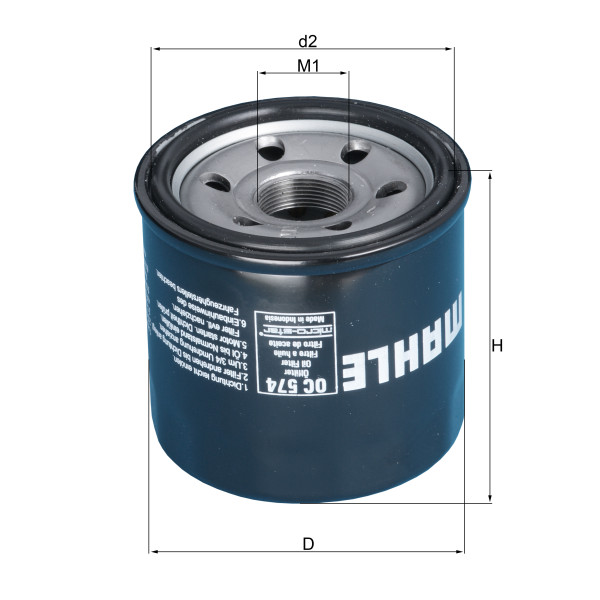 OIL FILTER - SPIN ON image