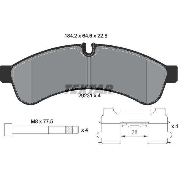 TEXTAR LCV BRAKE PADS image