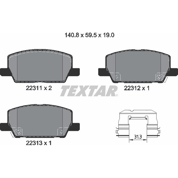 TEXTAR PC BRAKE PADS image