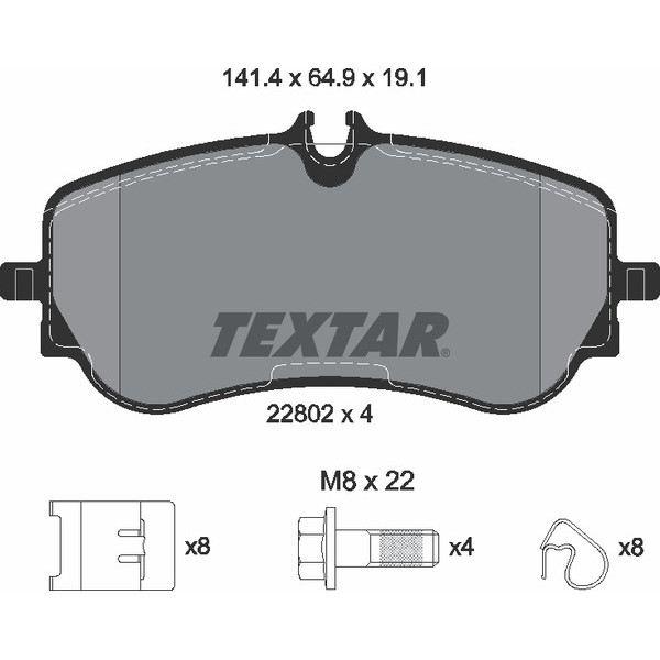 TEXTAR LCV BRAKE PADS image