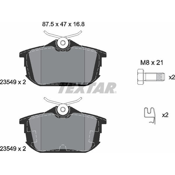 TEXTAR PC BRAKE PADS image