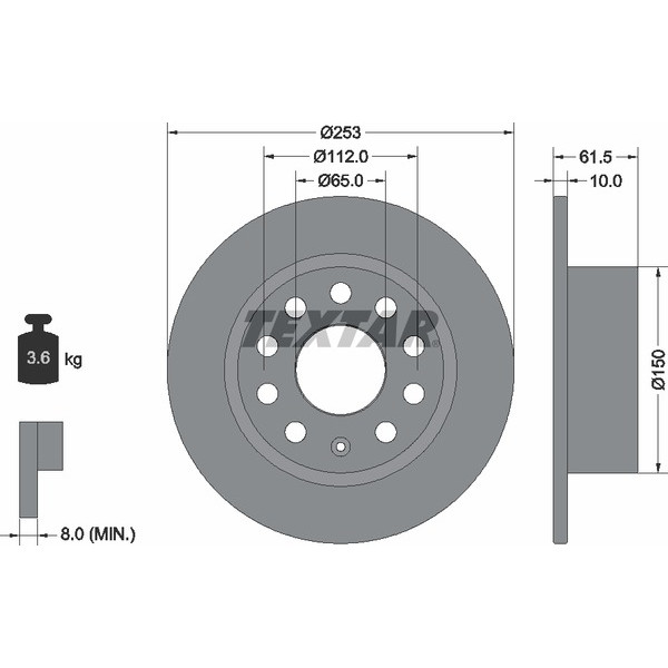 TEXTAR PC BRAKE DISCS image