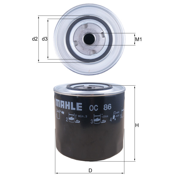 OIL FILTER - SPIN ON image