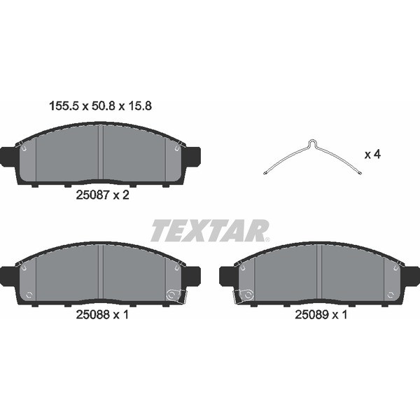 TEXTAR PC BRAKE PADS image