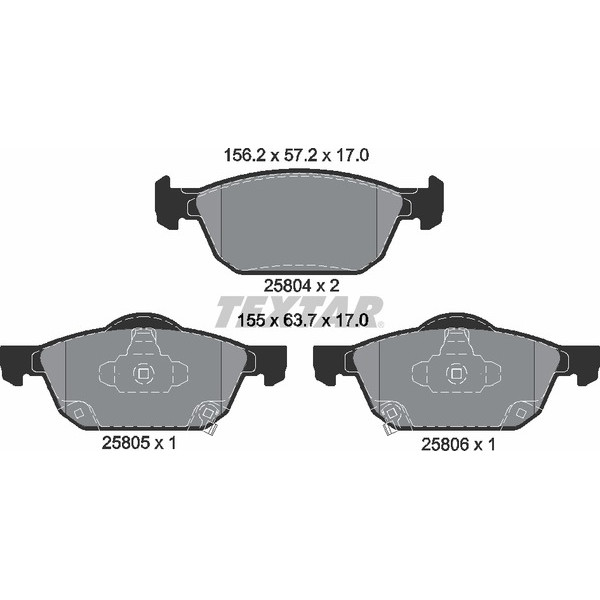 TEXTAR PC BRAKE PADS image