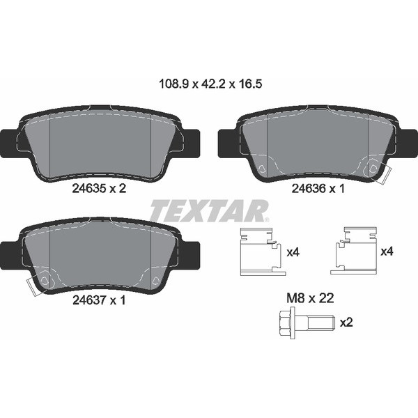 TEXTAR PC BRAKE PADS image