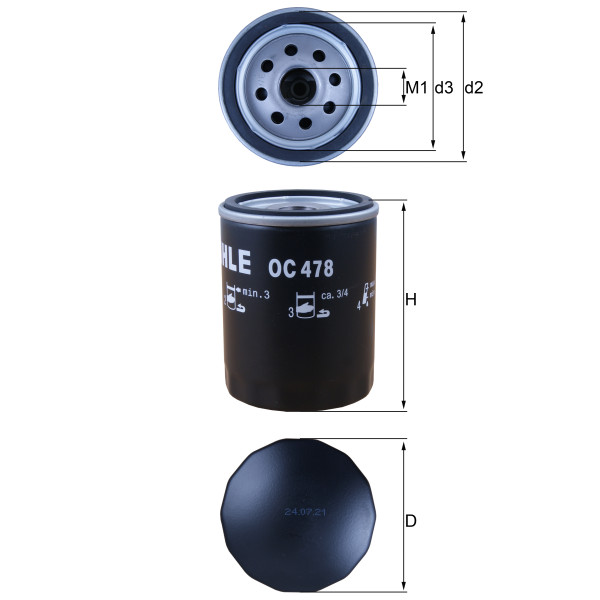 OIL FILTER - SPIN ON image