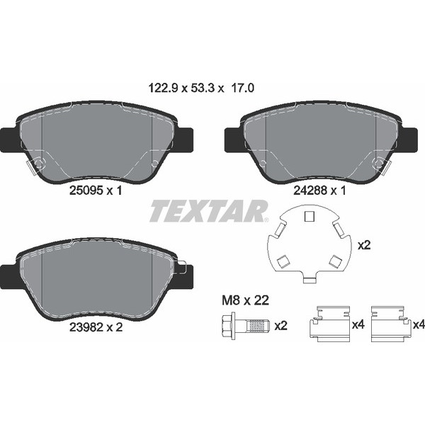 TEXTAR PC BRAKE PADS image