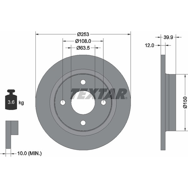 TEXTAR PC BRAKE DISCS image