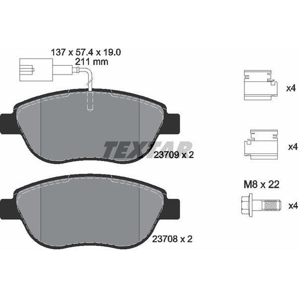TEXTAR PC BRAKE PADS image