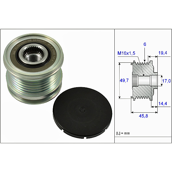 OVER RUNNING ALTERNATOR PULLEY image