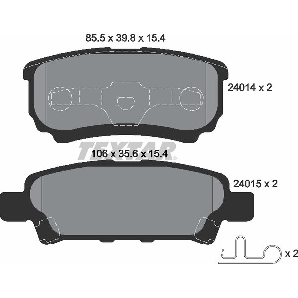 TEXTAR PC BRAKE PADS image