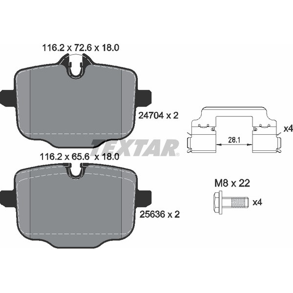 TEXTAR PC BRAKE PADS image