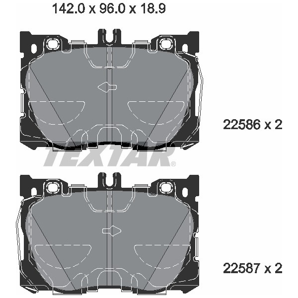TEXTAR PC BRAKE PADS image