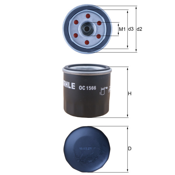 OIL FILTER - SPIN ON image
