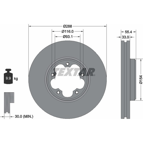 TEXTAR PC BRAKE DISCS image