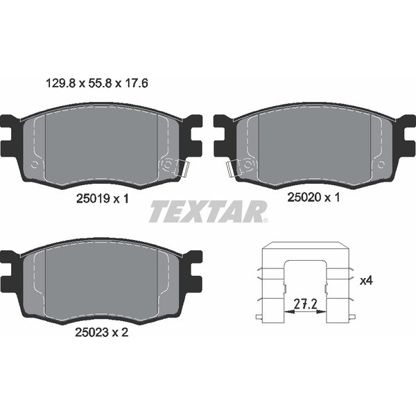 TEXTAR PC BRAKE PADS image