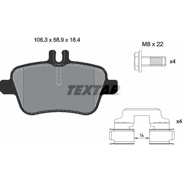TEXTAR PC BRAKE PADS image