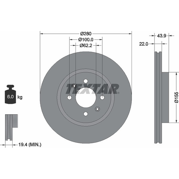 TEXTAR PC BRAKE DISCS image