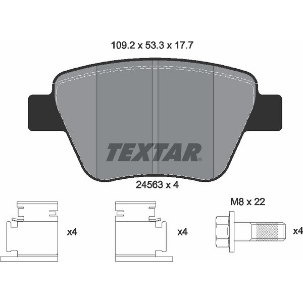 TEXTAR PC BRAKE PADS image