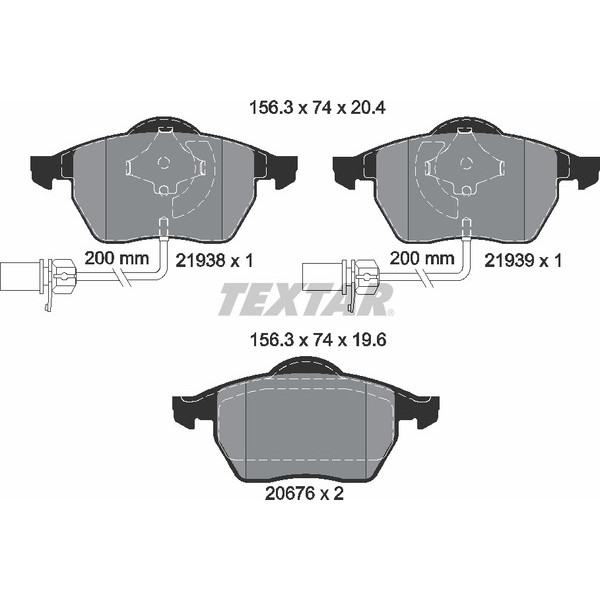 TEXTAR PC BRAKE PADS image
