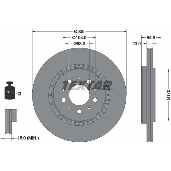 TEXTAR PC BRAKE DISCS image