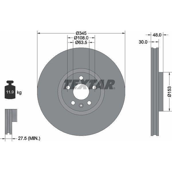 TEXTAR PC BRAKE DISCS image