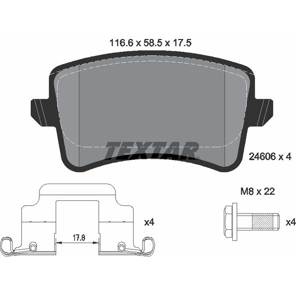 TEXTAR PC BRAKE PADS image