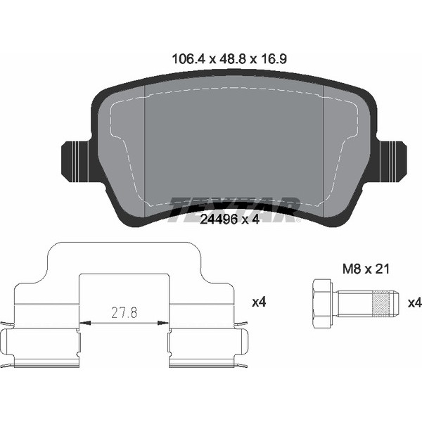 TEXTAR PC BRAKE PADS image
