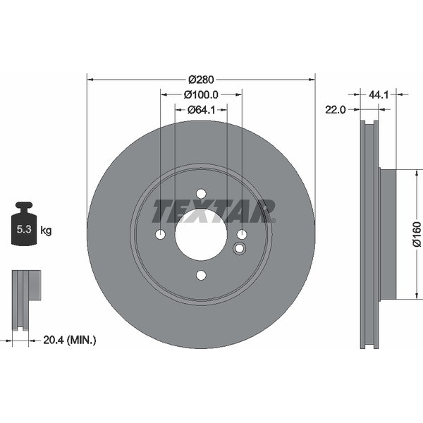TEXTAR PC BRAKE DISCS image