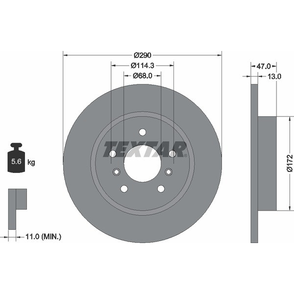 TEXTAR PC BRAKE DISCS image