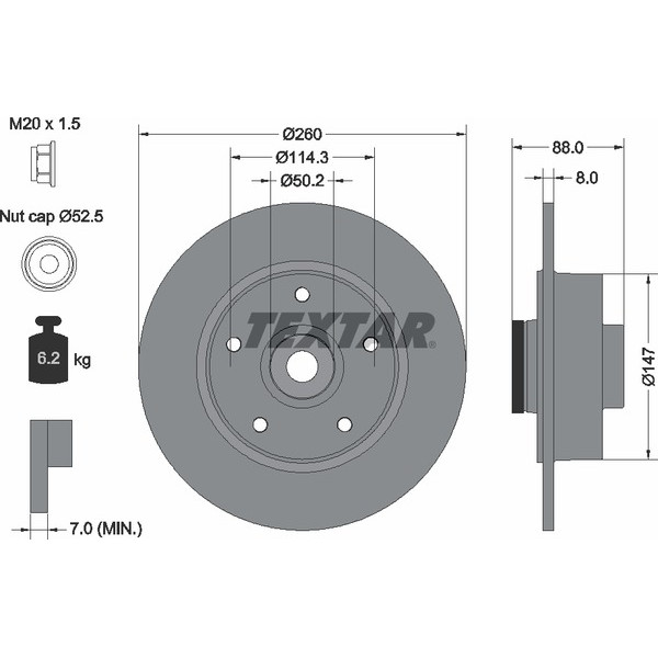 TEXTAR DISCS WITH BEARING image